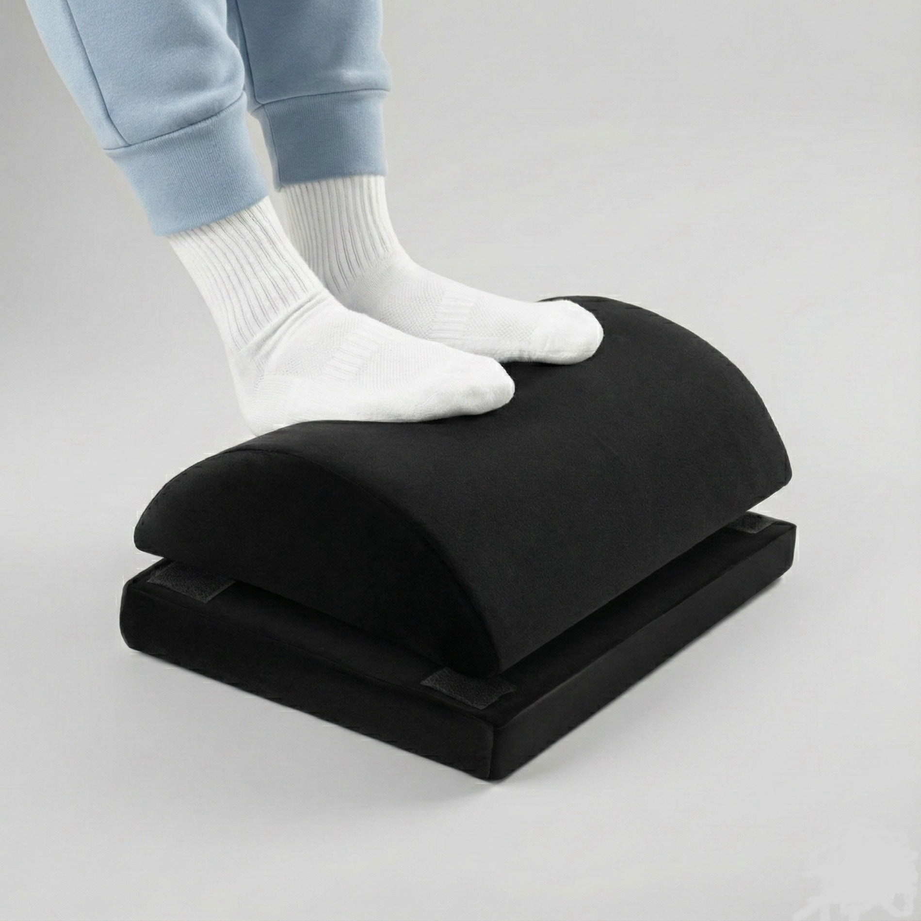 PosturePivot™ Premium Orthopaedic Footrest Cushion - Adjustable Memory Foam Footrest for Improved Desk Posture