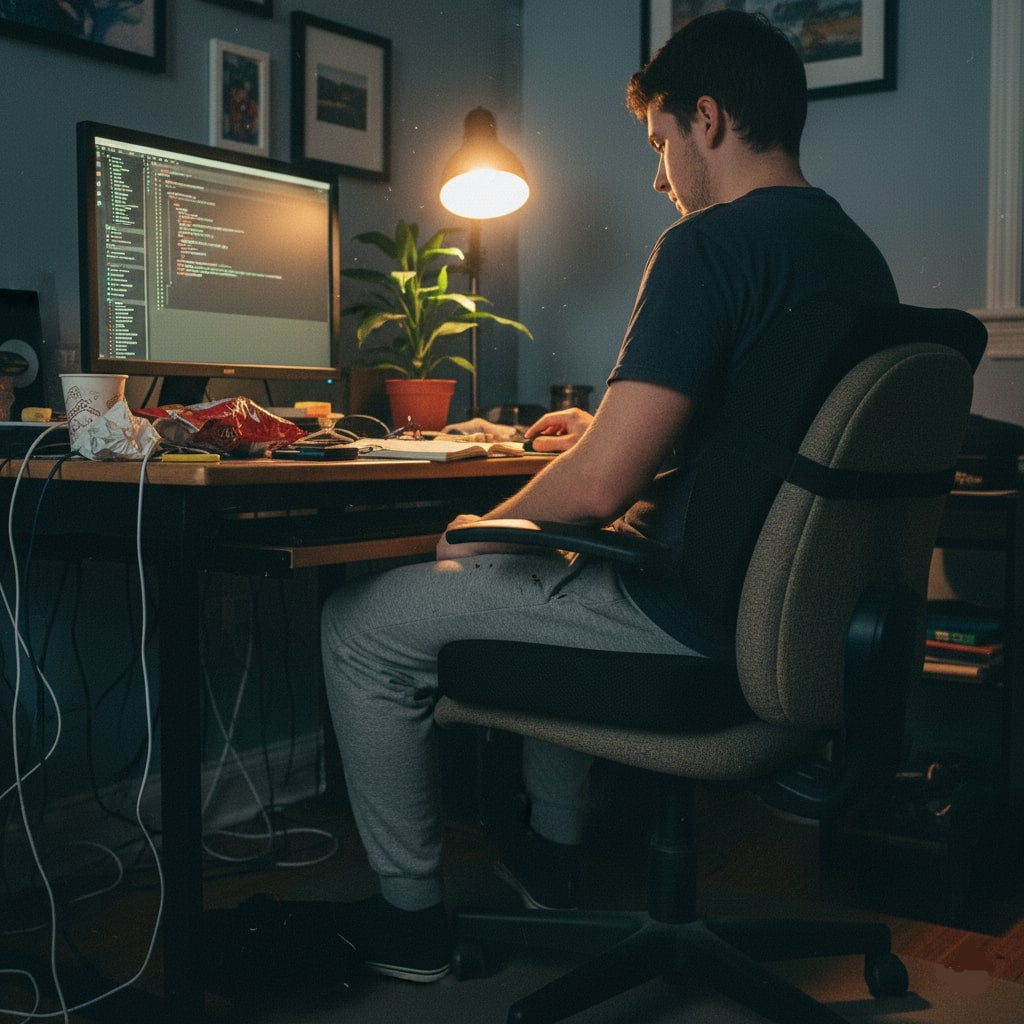 TotalComfort™ Memory Foam Back Support Bundle - Office Seat Cushion & Lumbar Pillow Set