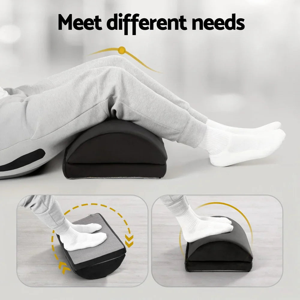 PosturePivot™ Premium Orthopaedic Footrest Cushion - Adjustable Memory Foam Footrest for Improved Desk Posture
