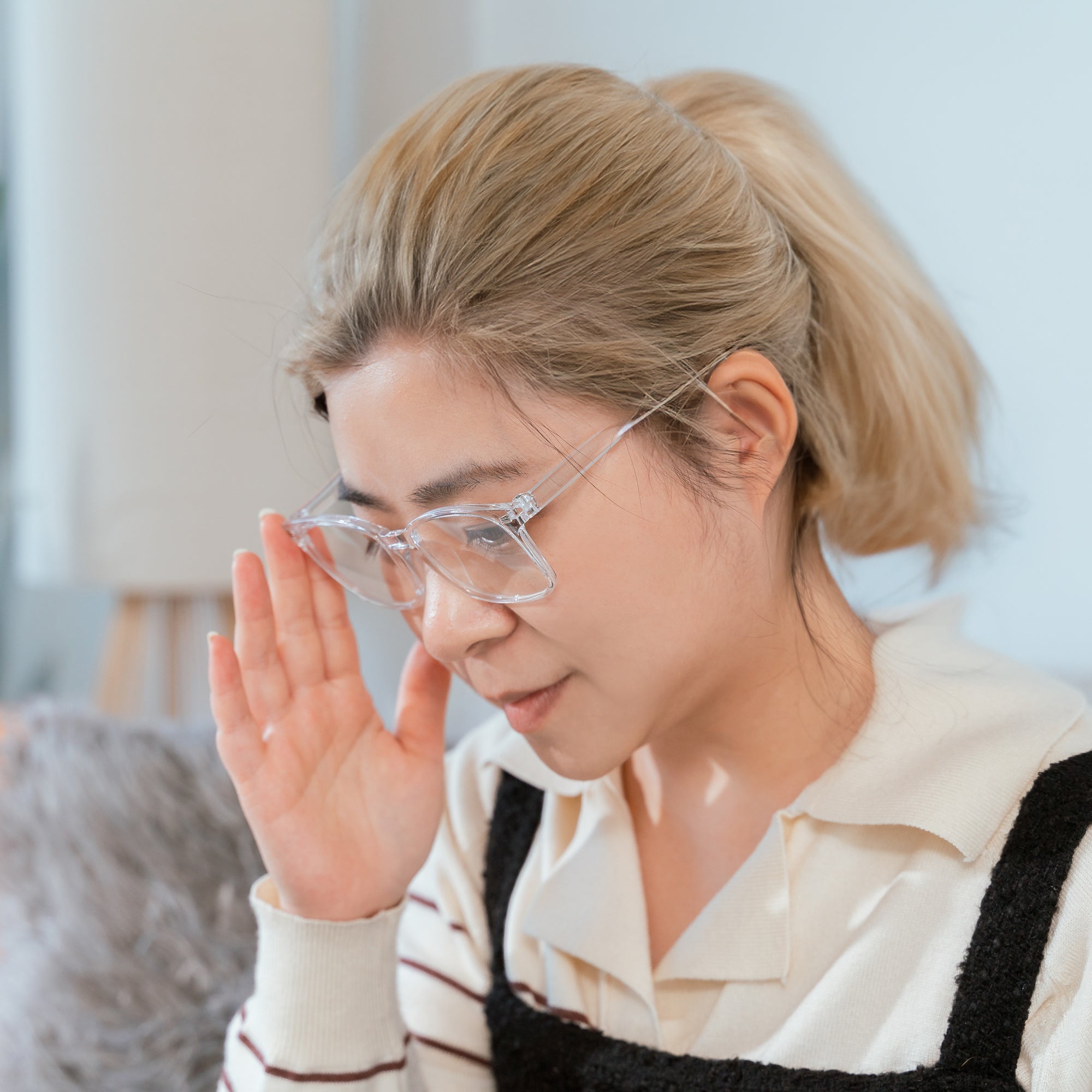 Clear Lens Blue Light Blocking Glasses for Computer Use - Anti Eye Strain & HEV Light Protection