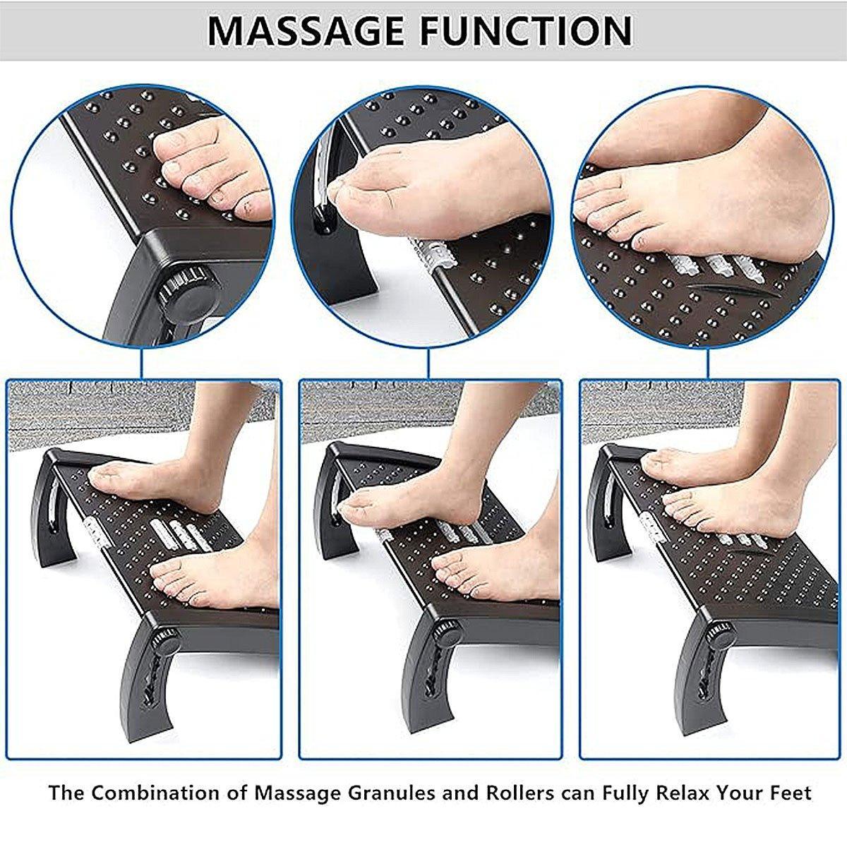 Adjustable Ergonomic Under Desk Foot Rest - Office Footrest for Posture & Circulation